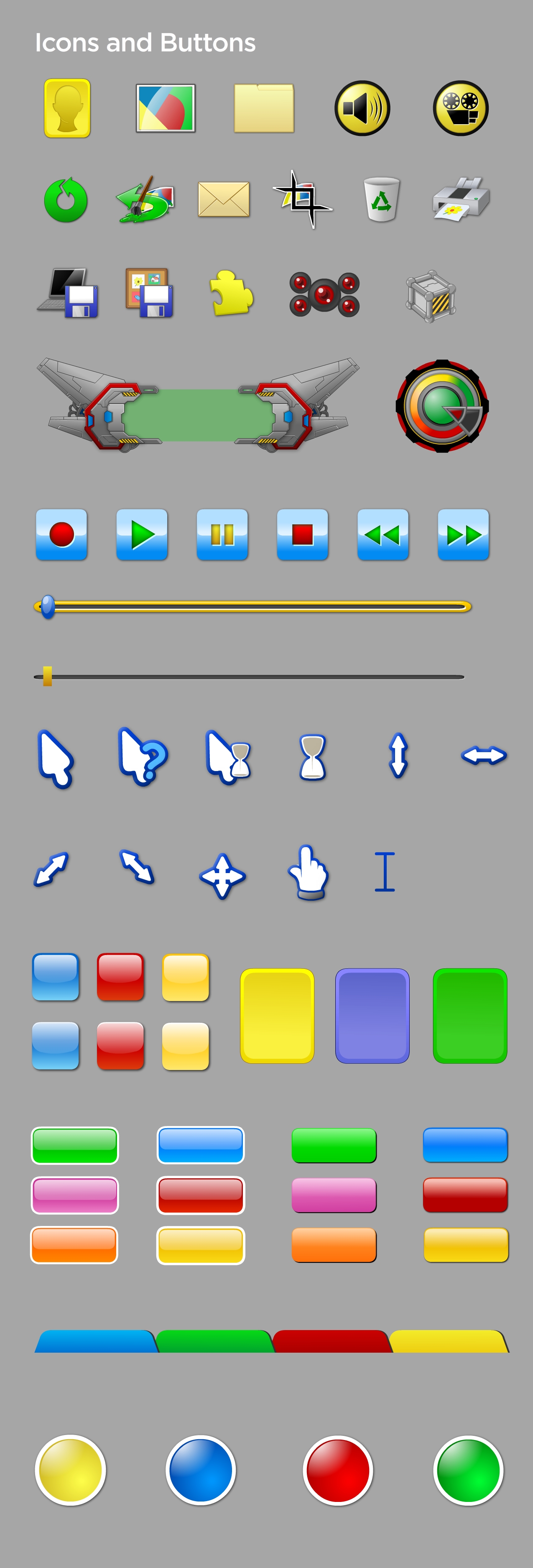 Random Icons and Buttons